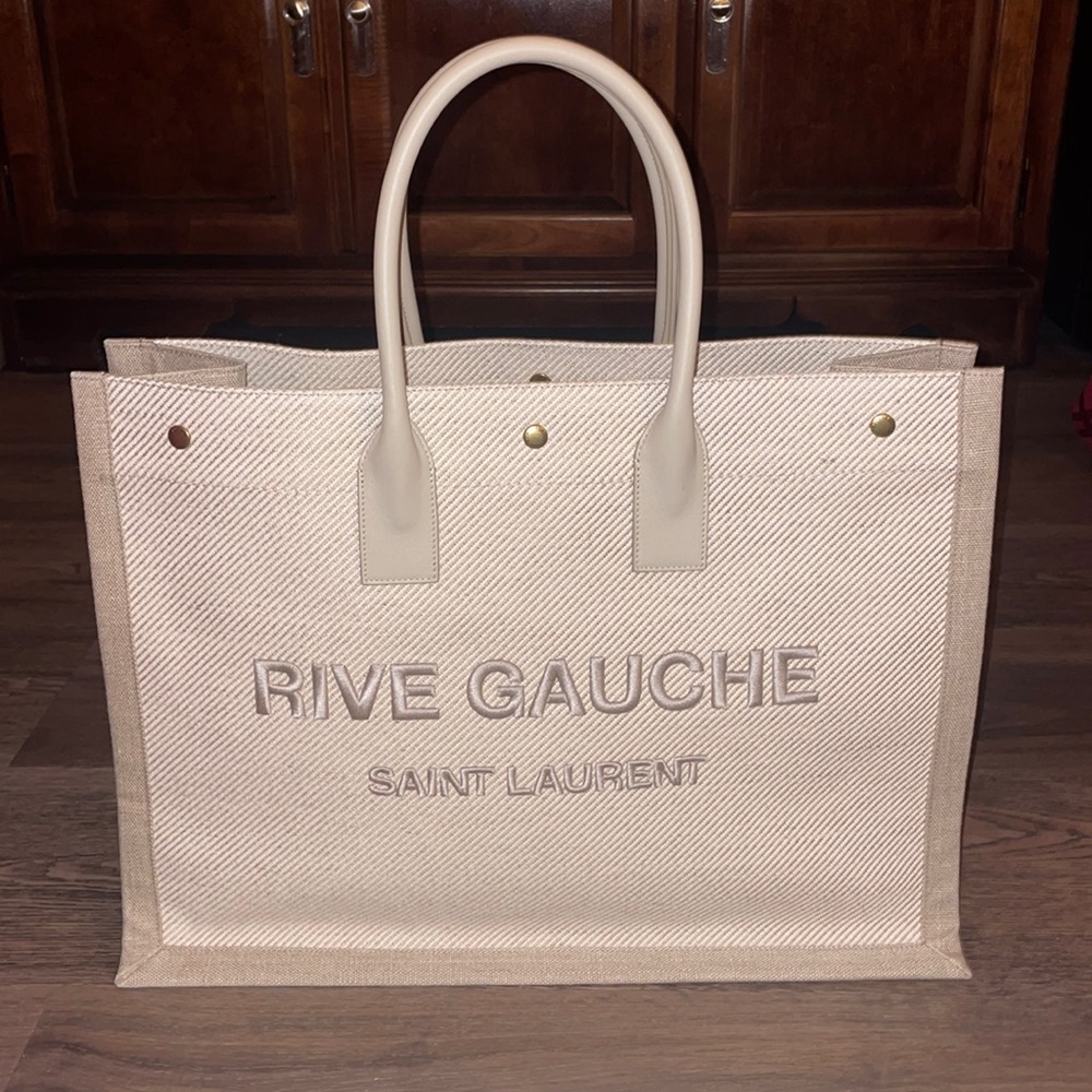 Saint Laurent Beige Rive Gauche Tote